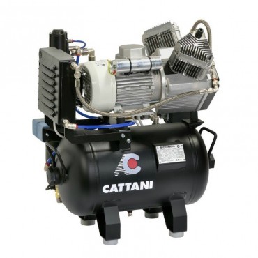 Compresor Cattani 2 Cilindros 30L con Secador de Aire, hasta 3 Equipos Mod. AC200